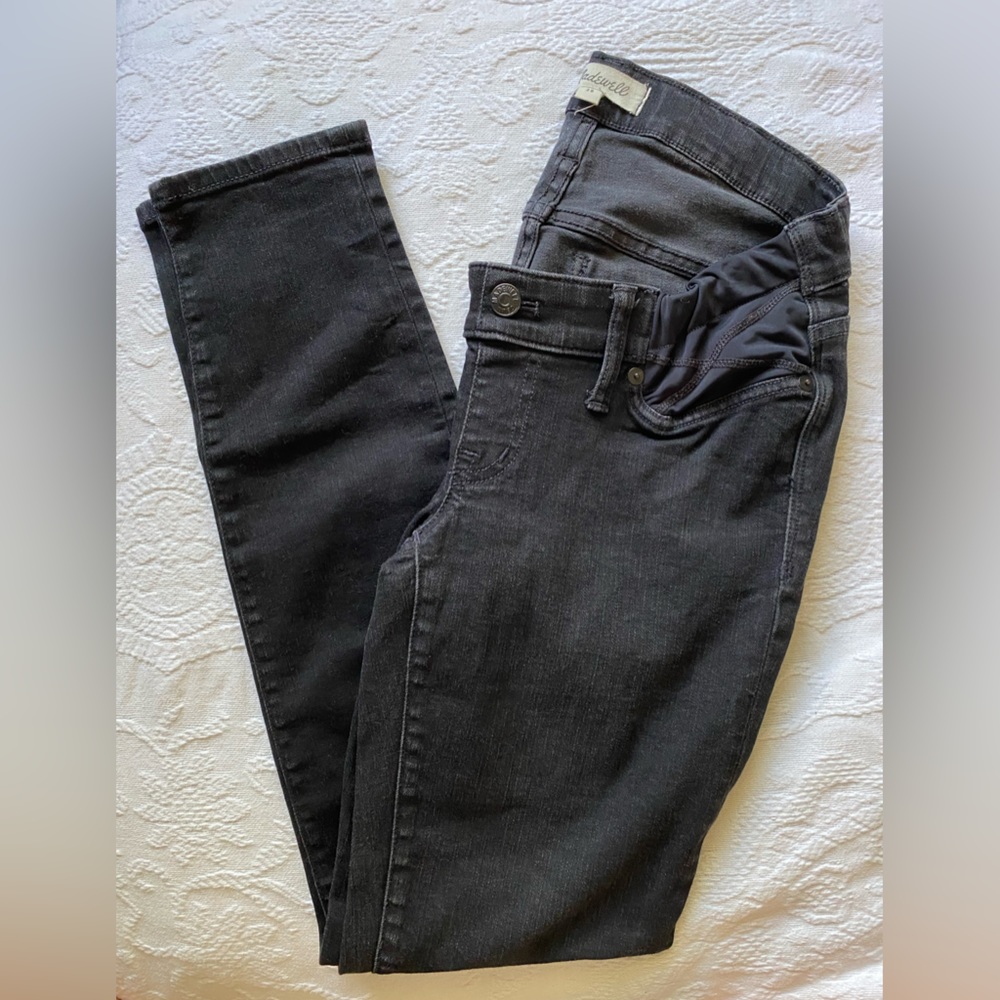 Madewell Maternity Skinny Jeans, Black, Size 28